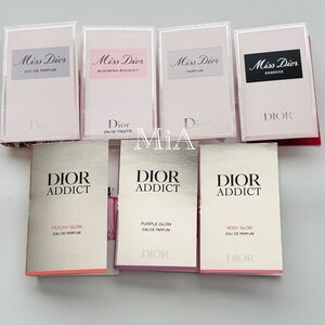 Miss Dior & Dior Addict Perfume Sample Size 1ml each (7pcs)